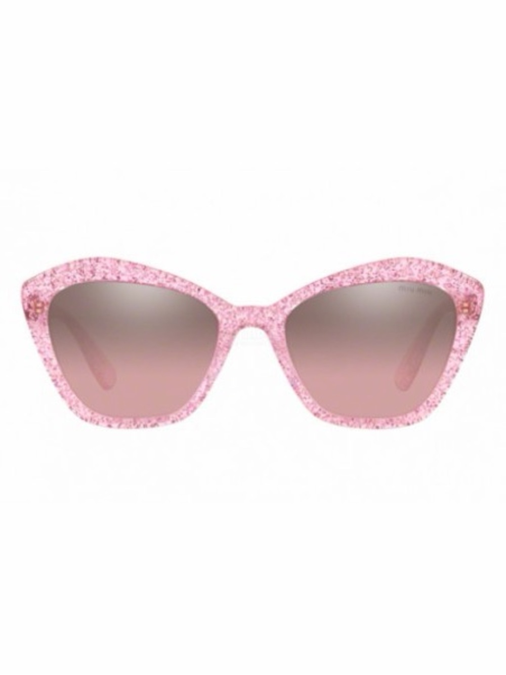 Miu Miu Pink Glitter Cat-Eye Sunglasses